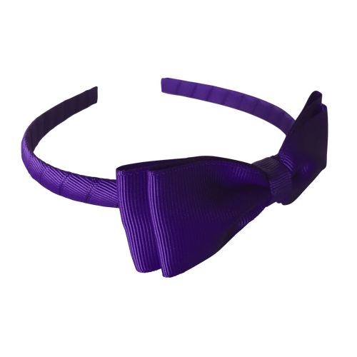 Headband with Bowtie- Purple