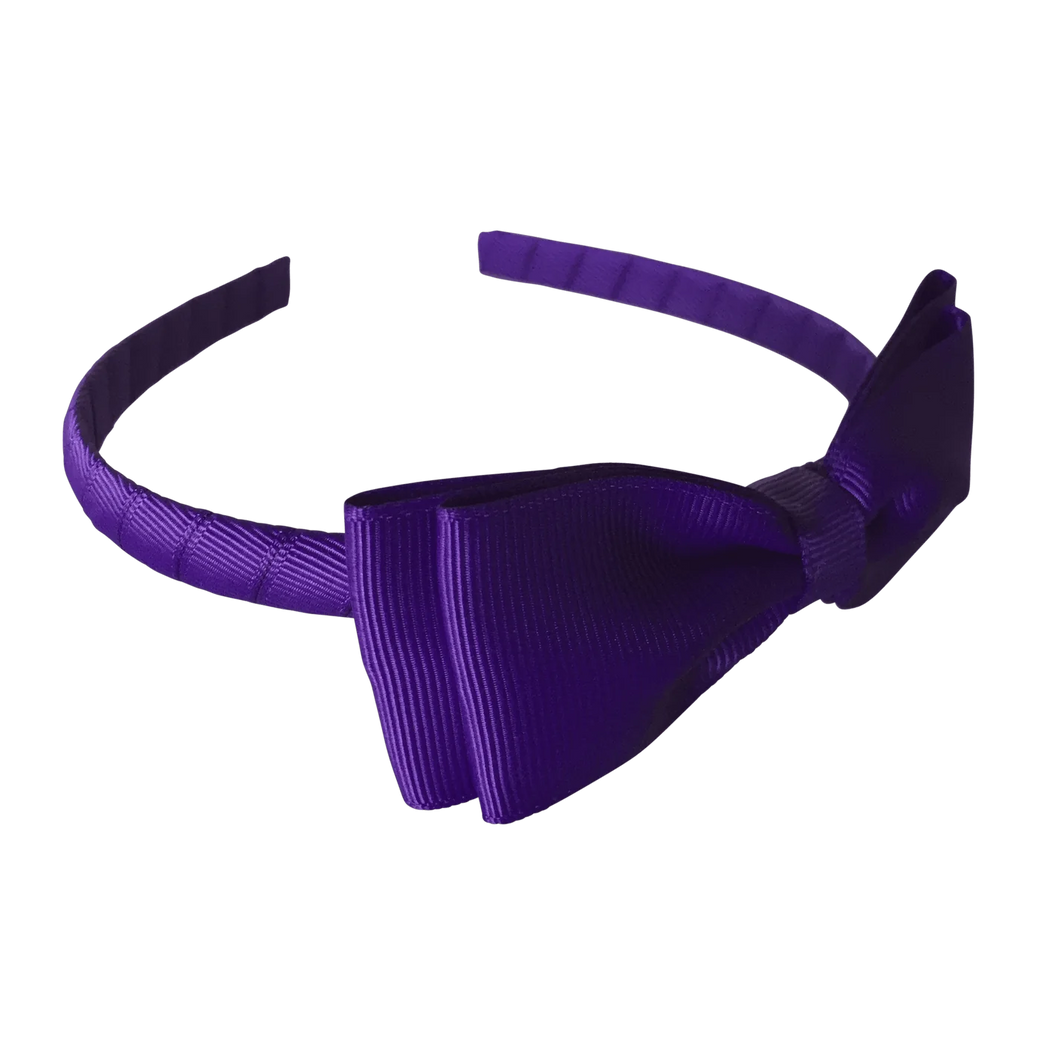 Headband with Bowtie- Purple